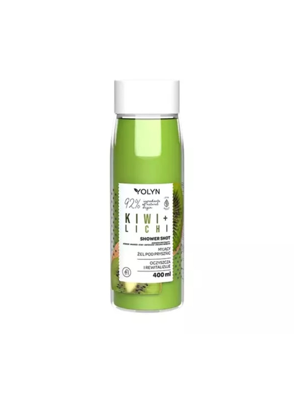 Yolyn myjący Żel pod prysznic Kiwi + Lichi 400 ml