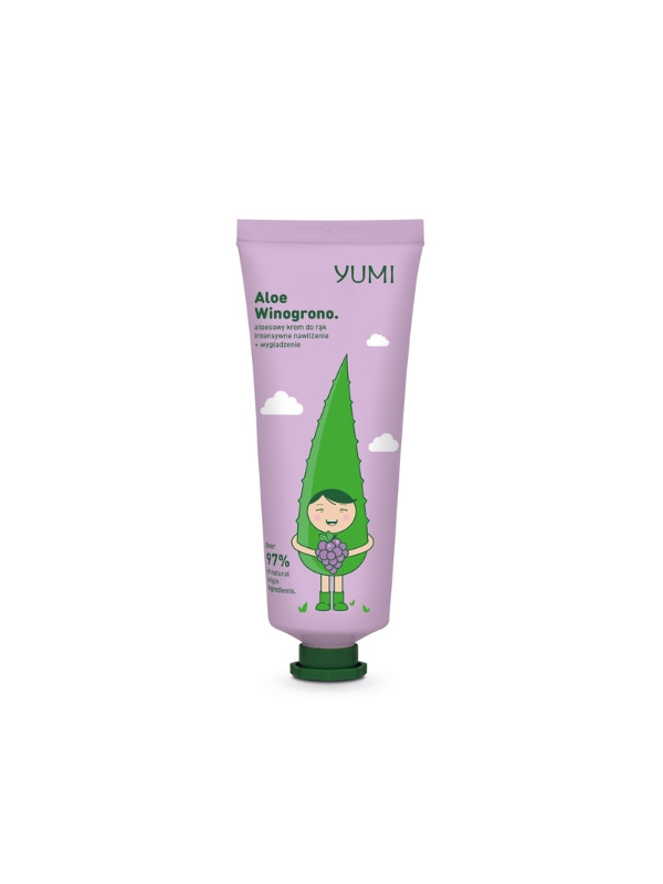 Yumi aloesowy Krem do rak intensywnie nawilżajacy Aloe Winogrono 75 ml