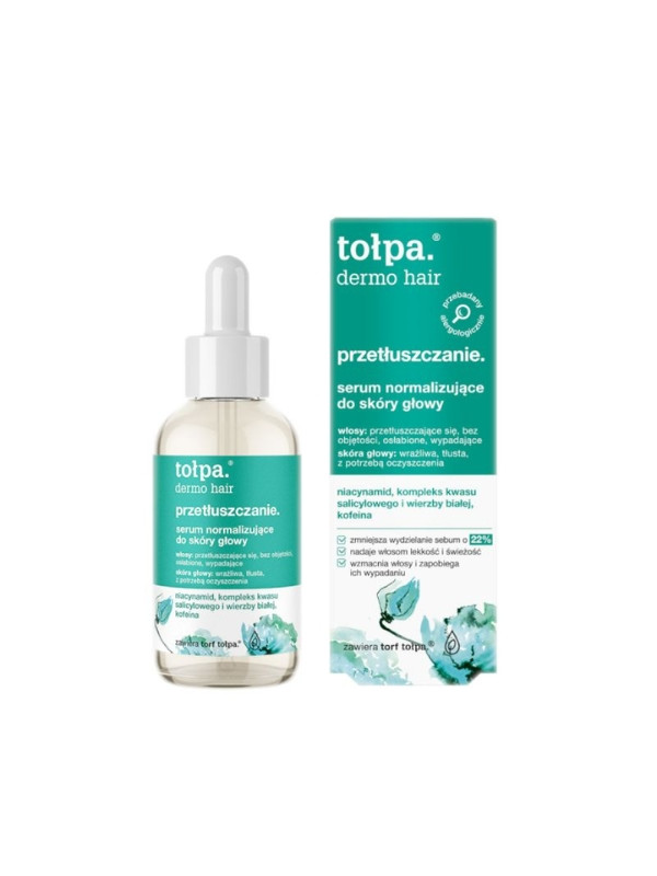 Tołpa Dermo Hair Przetłuszczanie. Serum normalizujące do skóry głowy 75 ml