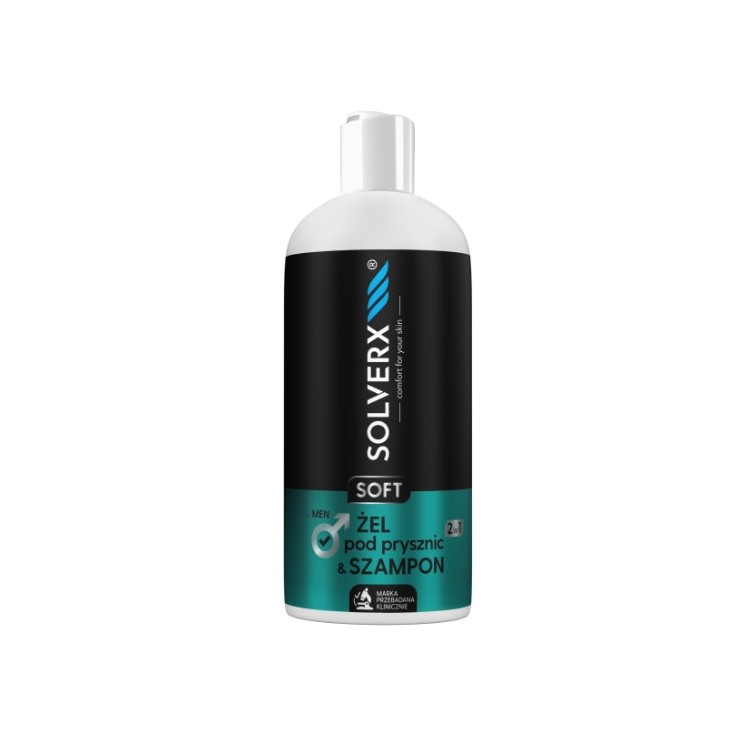 Solverx for Men Soft 2in1 Gel & Shampoo для чоловіків для чутливої шкіри 400 мл