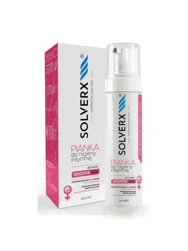 Solverx Sensitive Skin Pianka do higieny intymnej 200 ml