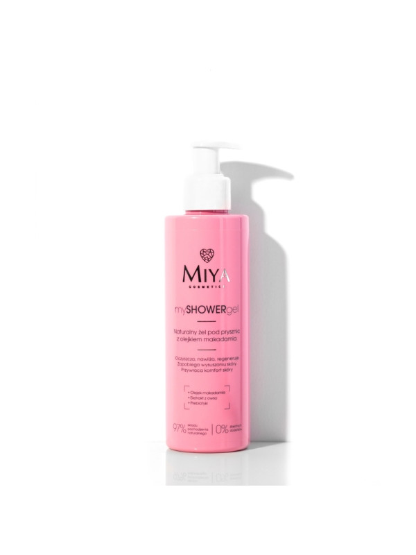 Miya Cosmetics mySHOWERgel naturalny Żel pod prysznic z Olejkiem Makadamia 190 ml