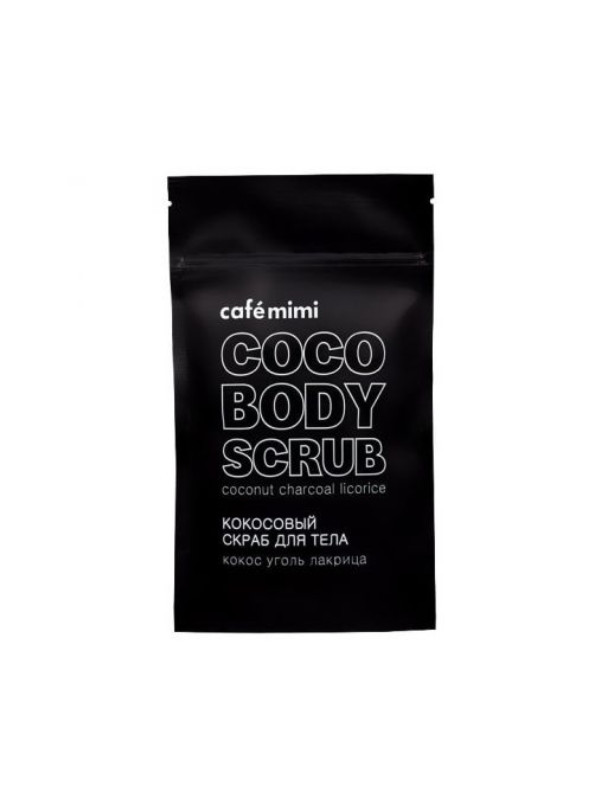 Cafe Mimi Scrub do ciala Kokos, Węgiel i Lukrecja 150 g