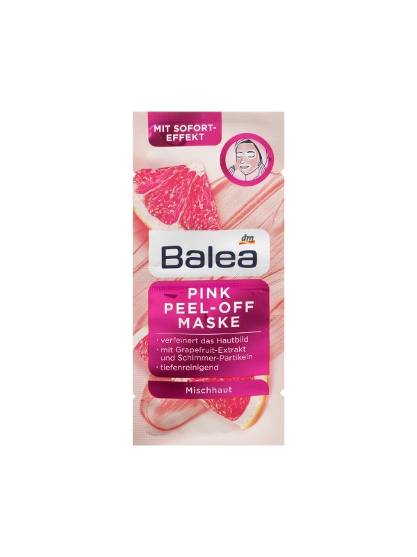 Balea Maseczka do twarzy Peel-off Pink 2x8 ml 