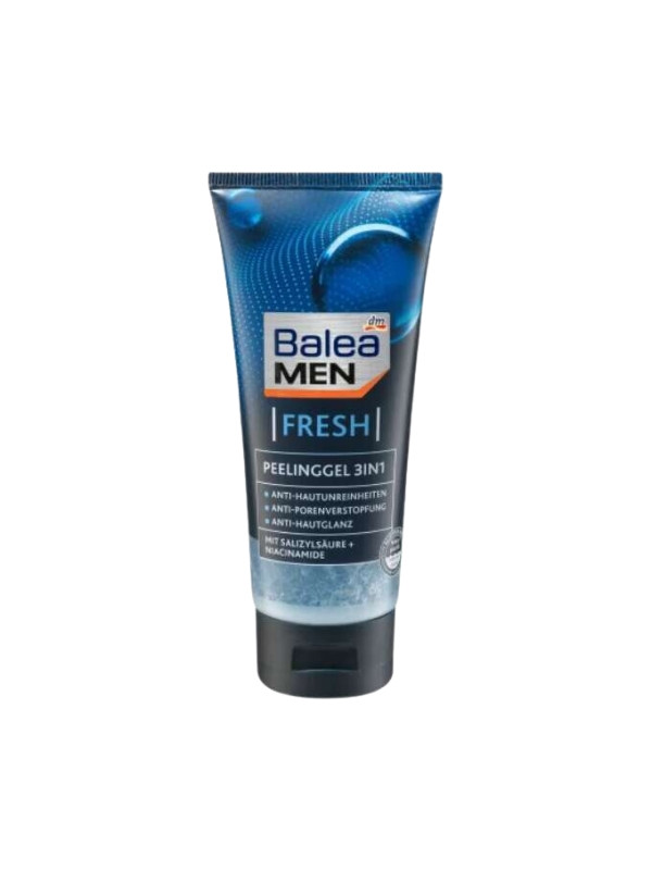 Balea Men peelingujący Żel do mycia twarzy 3w1 Fresh 100 ml