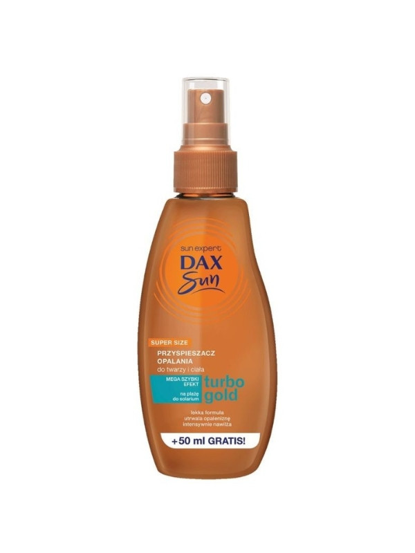 Dax Sun Przyspieszacz opalania do twarzy i ciała Turbo Gold 200 ml