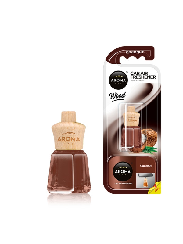 Aroma Car Wood Mini Odświeżacz powietrza do samochodu Coconut 4 ml