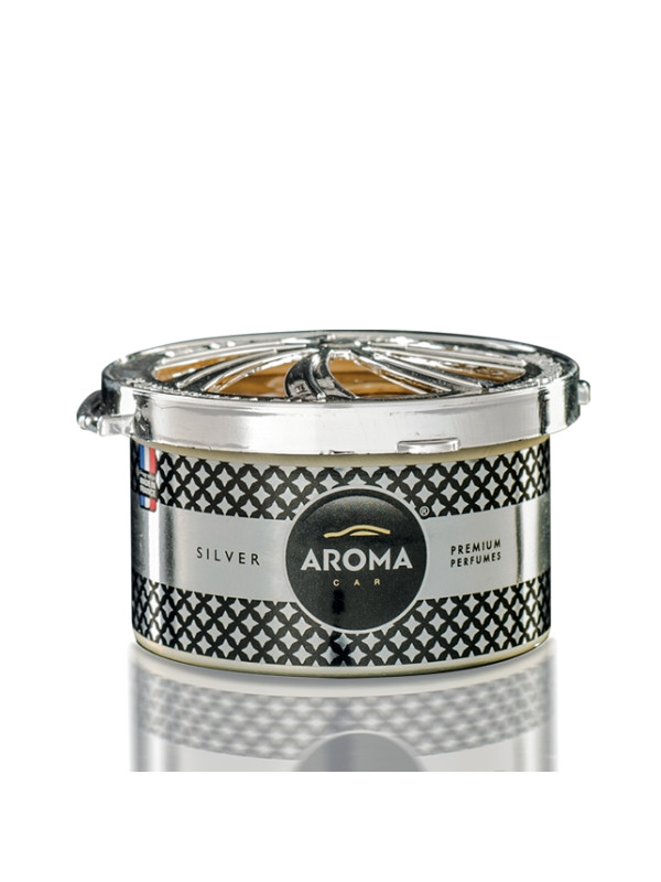 Aroma Car Prestige Organic Odświeżacz powietrza do samochodu Silver 40 g