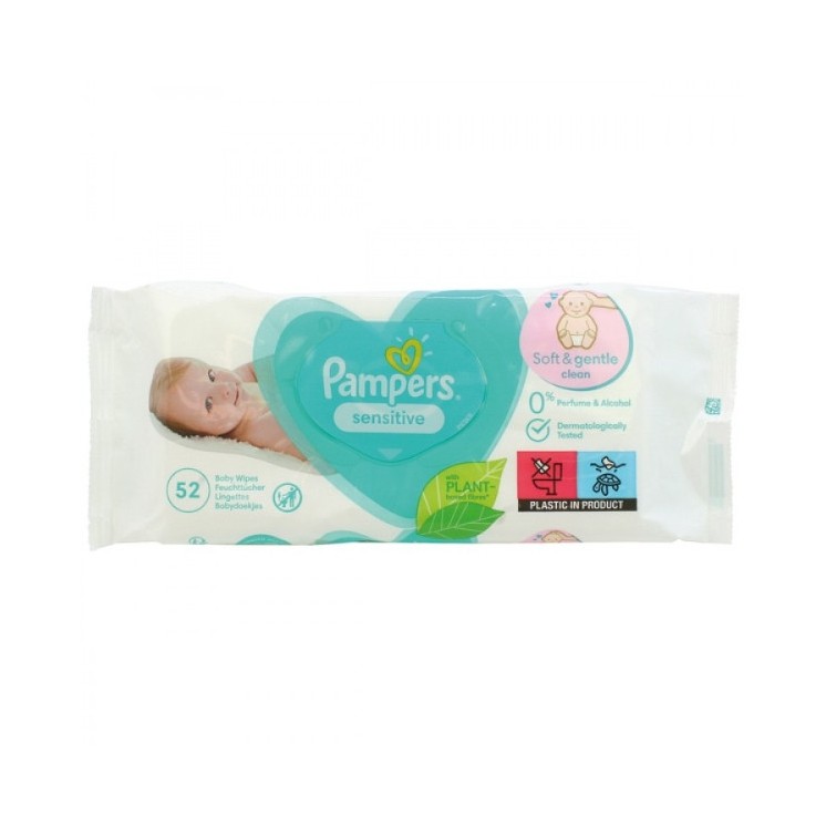 Pampers Sensitive Wet wipes 52 pieces