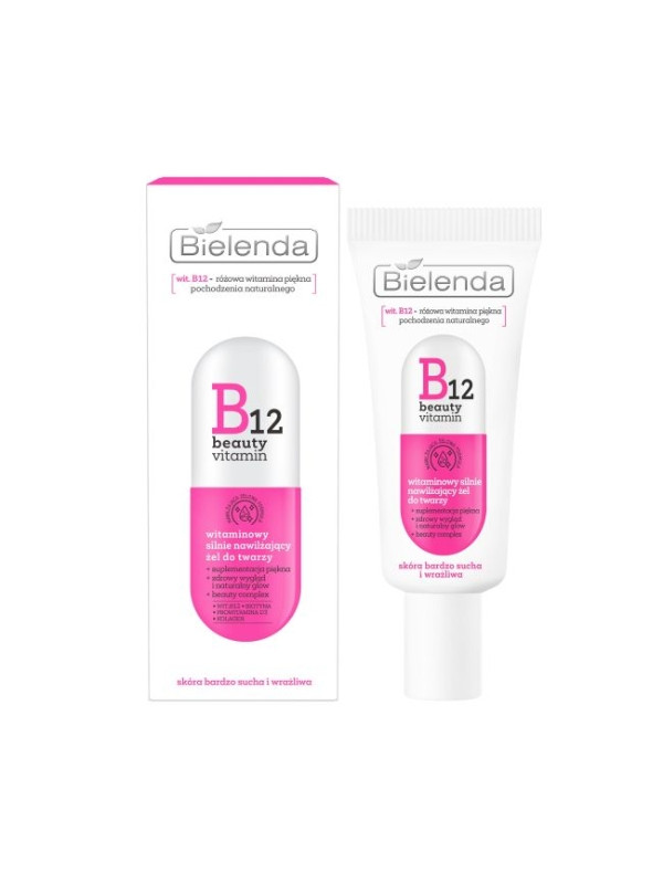 Bielenda B12 Beauty Vitamin silnie nawilżający Żel do twarzy 50 ml