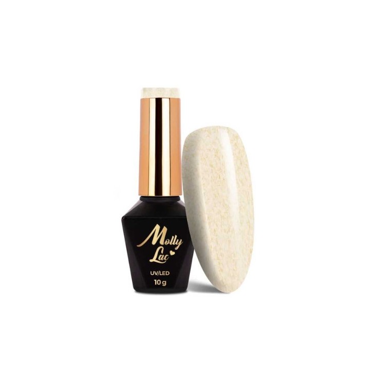 MollyLac /715/ Hybrid nail polish with sweater effect Beige 10 g