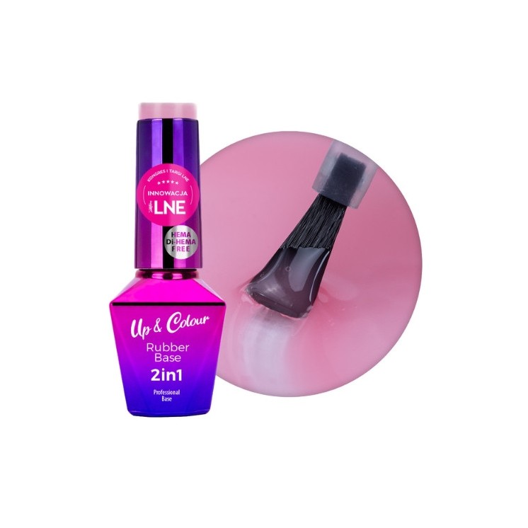 MollyLac Rubber Base 2in1 Up& Colour Candy Blush гумова база 10 г