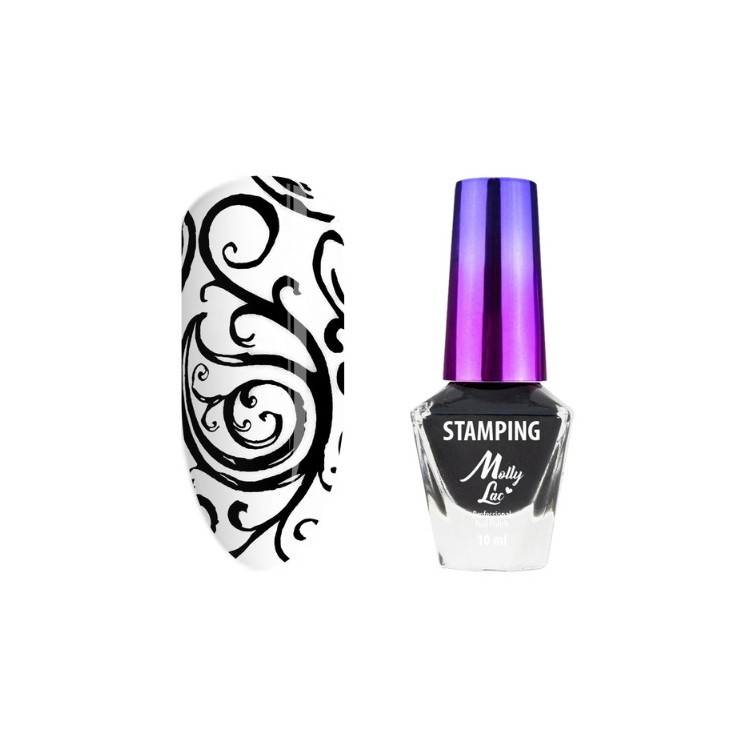 MollyLac Stamping and stamping varnish Black 10 ml