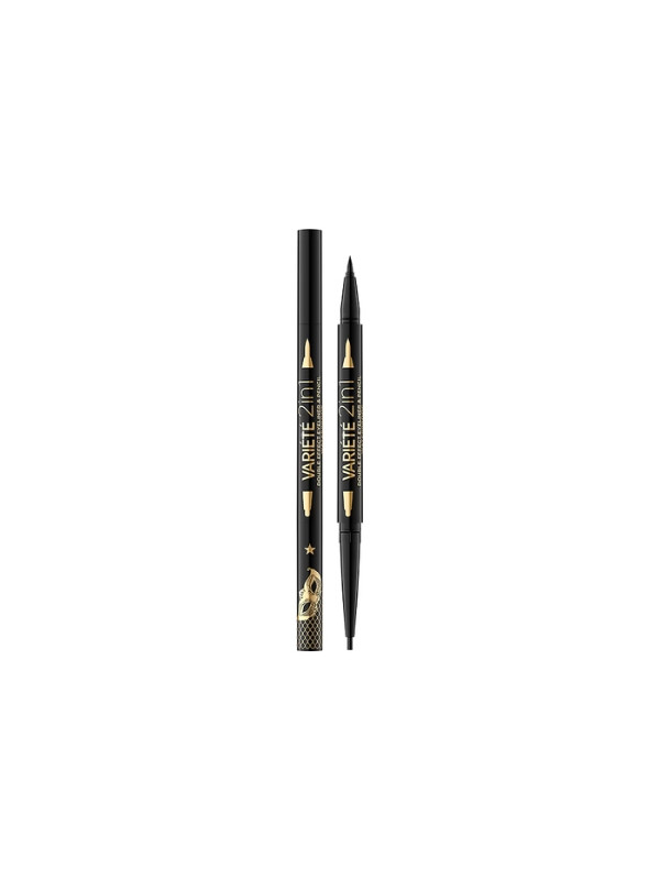 Eveline Variete 2w1 Eyeliner i kredka do oczu /Czarny/