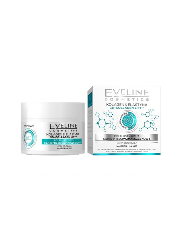 Eveline Collagen & Elastin półtłusty Krem do twarzy silnie przeciwzmarszczkowy 50 ml