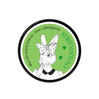 Відновлюючий очищаючий мус для обличчя з ківі та винограду LaQ Króliczka 40 мл