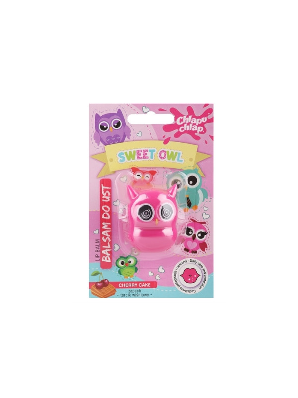 Chlapu Chlap Sweet Owl Balsam do ust Torcik wiśniowy 7 g