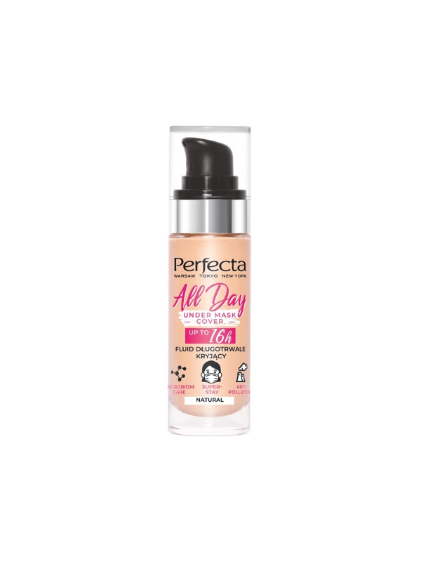 Dax Perfecta All Day Under Mask Cover Fluid długotrwale kryjący Natural 30 ml