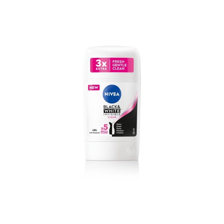 Nivea Black & White Дезодорант Стік Clear 50 мл