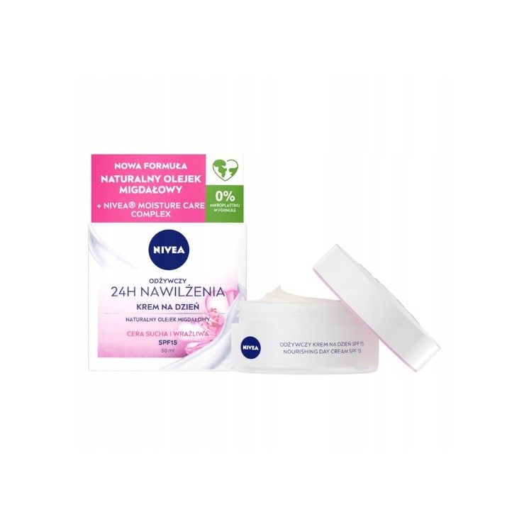 Nivea 24H Moisturizing Day face cream for dry and sensitive skin 50 ml