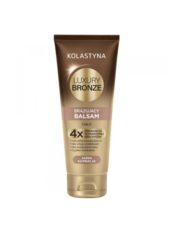 Kolastyna Luxury Bronze brązujący Balsam do ciała Jasna karnacja 200 ml