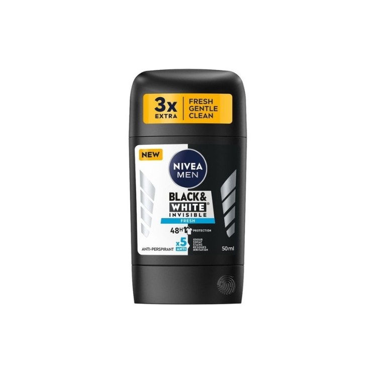 Nivea Men Black & White Invisible Fresh Antiperspirant Stick 50 мл