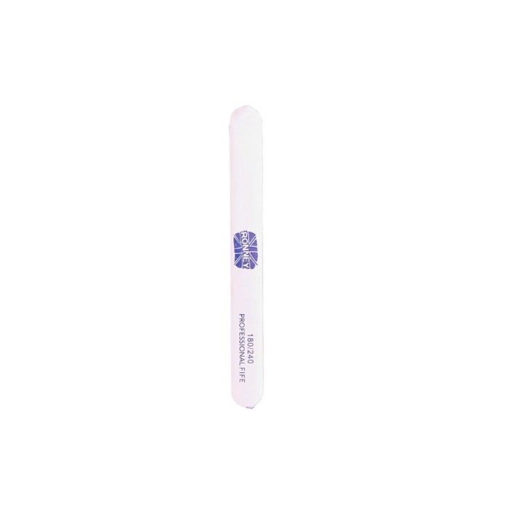 Ronney Professional Premium Nail file Straight White 180/240 1 piece