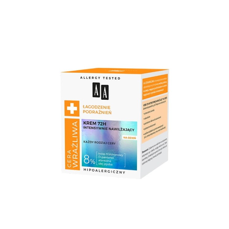 AA Sensitive Skin 72H інтенсивно зволожуючий денний крем для обличчя 50 мл