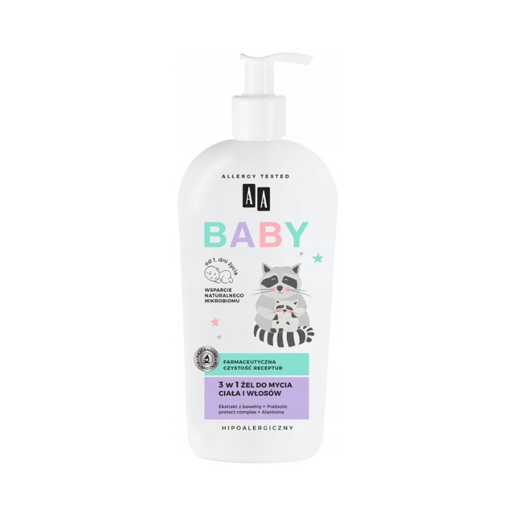 AA Baby 3in1 Body and hair wash gel 400 ml