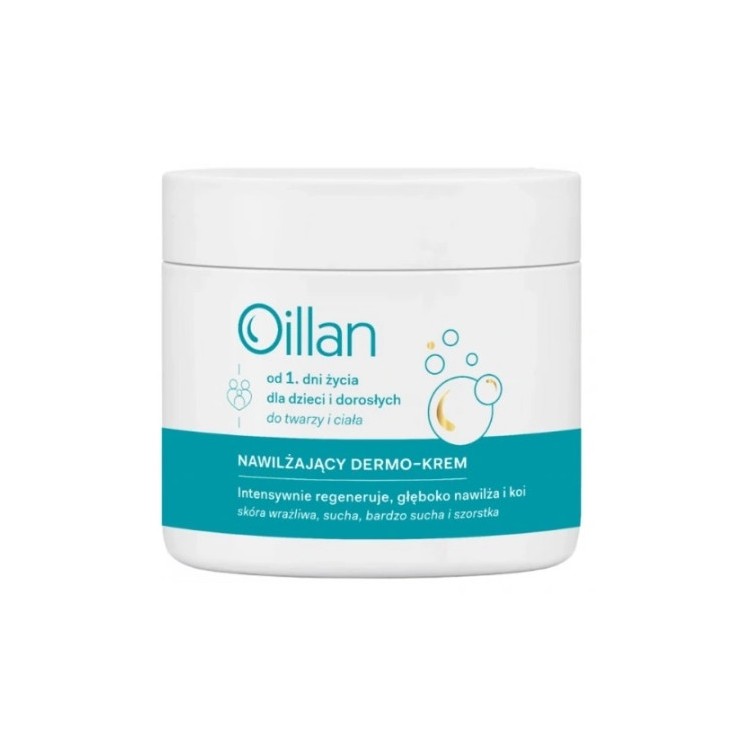 Oillan 3in1 moisturizing Dermo - крем для обличчя та тіла з першого дня життя для дітей та дорослих 200 мл