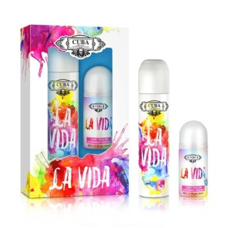 Cuba Origina La Vida for Women Set Eau de Toilette Spray 100 ml + Roll-on 50 ml