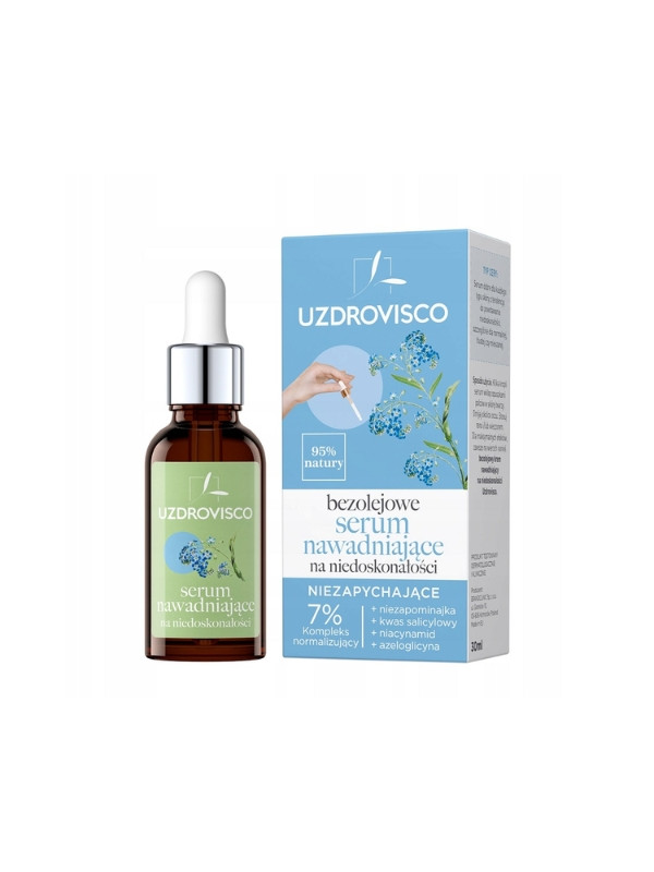 Uzdrovisco bezolejowe Serum do twarzy nawadniające na niedoskonałości 30 ml