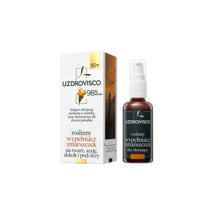 Uzdrovisco plant Wrinkle filler for face, neck, cleavage and under eyes Turmeric 50 ml