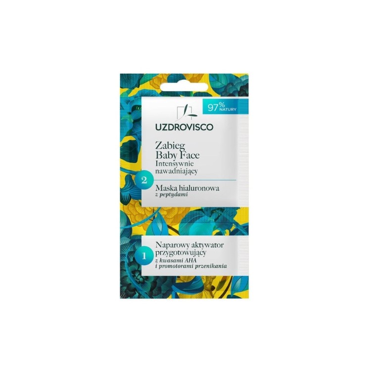 Uzdrovisco Baby Face treatment hyaluronic face mask with peptides 8 ml