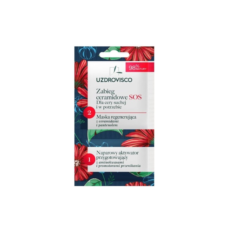Uzdrovisco Ceramide SOS treatment regenerating face mask with panthenol 8 ml