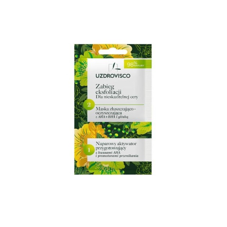Uzdrovisco Exfoliation and cleansing treatment Facial mask with AHA and BHA acids 8 ml