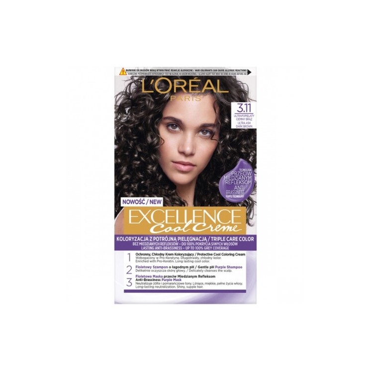L'oreal Excellence Creme Hair dye /3.11/ Ultra Ash Dark Brown