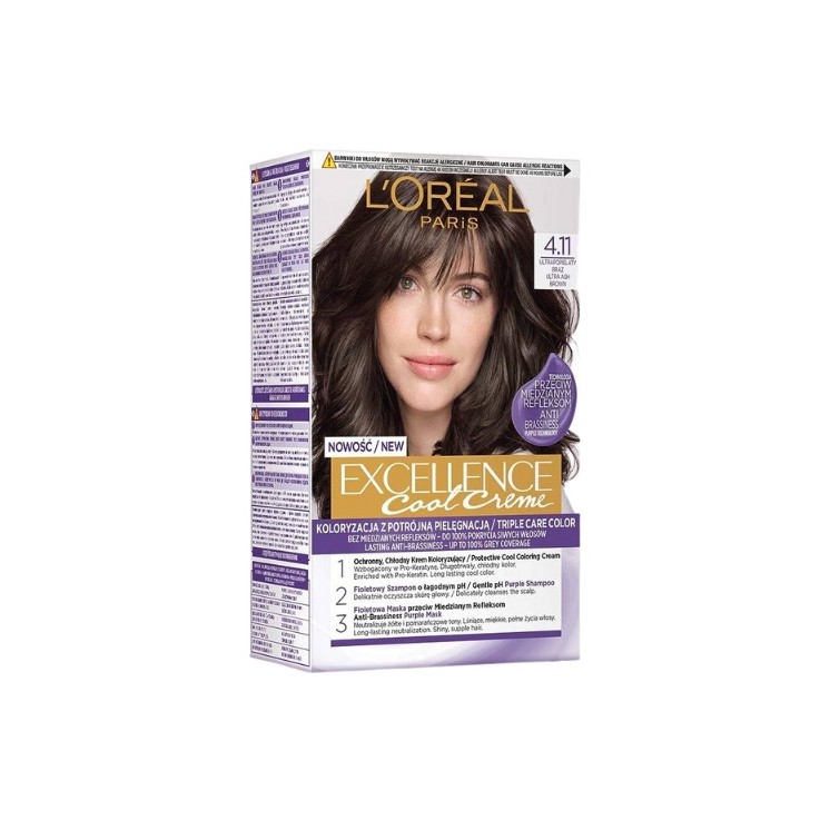 L'oreal Excellence Creme Hair dye /4.11/ Ultra Ash Brown