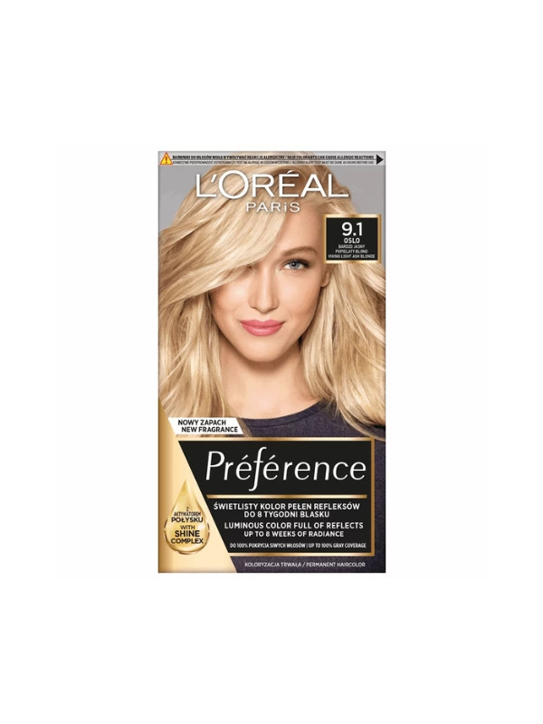 L'oreal Preference Farba do włosów /9.1/ Bardzo Jasny Popielaty Blond