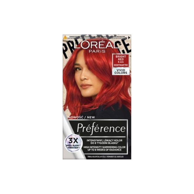 Фарба для волосся L'oreal Preference Vivid Colours /8.624/ Яскравий Red