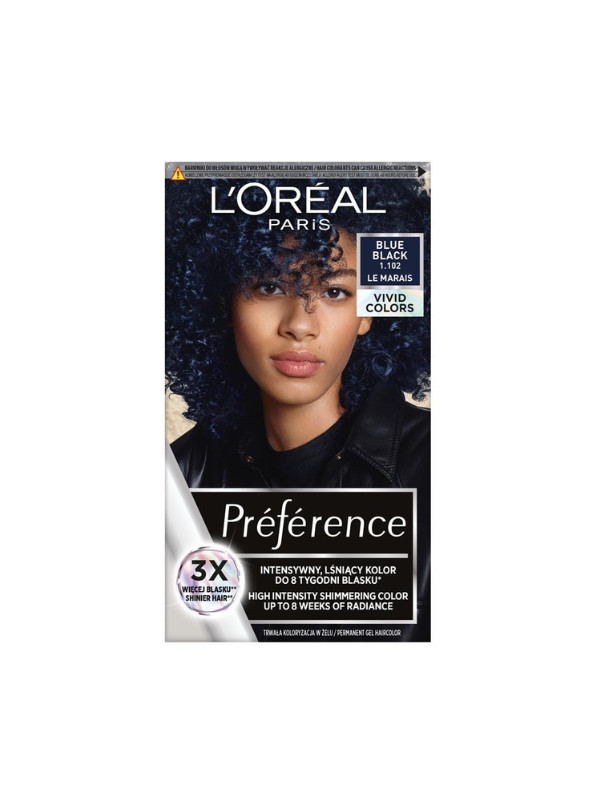 L'oreal Preference Vivid Colors Farba do włosów /1.102/ Blue Black