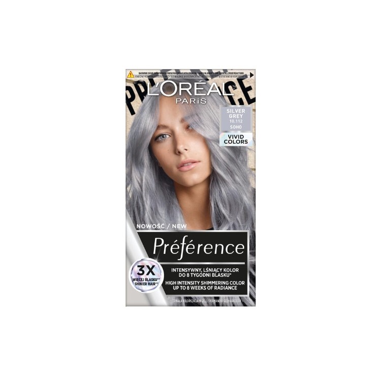 L'oreal Preference Vivid Colors Hair dye /10.112/ Silver Grey