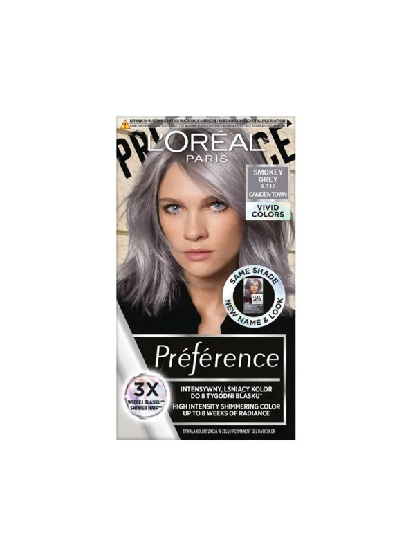 L'oreal Preference Vivid Colors Farba do włosów /9.112/ Smokey Grey