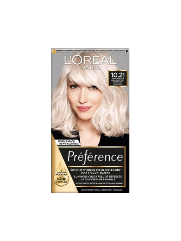 L'oreal Preference Farba do włosów /10.21/ Bardzo Bardzo Jasny Popielaty Blond