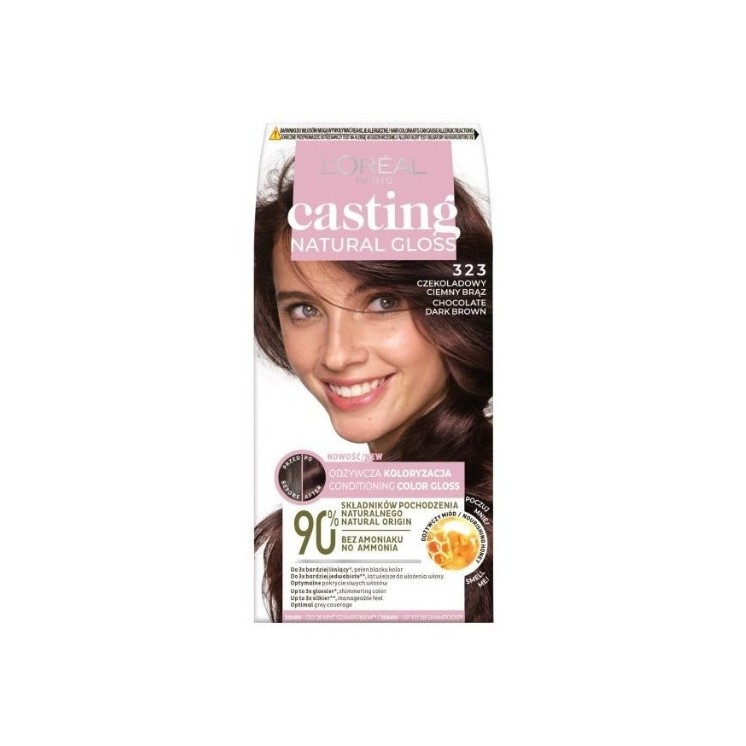 L'oreal Casting Natural Gloss Hair dye /323/ Chocolate Dark Brown
