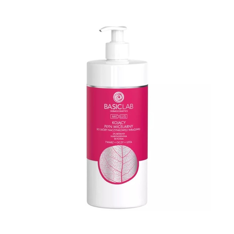 BasicLab Micellis заспокійливий міцелярний флюїд для судинної та чутливої шкіри 500 мл