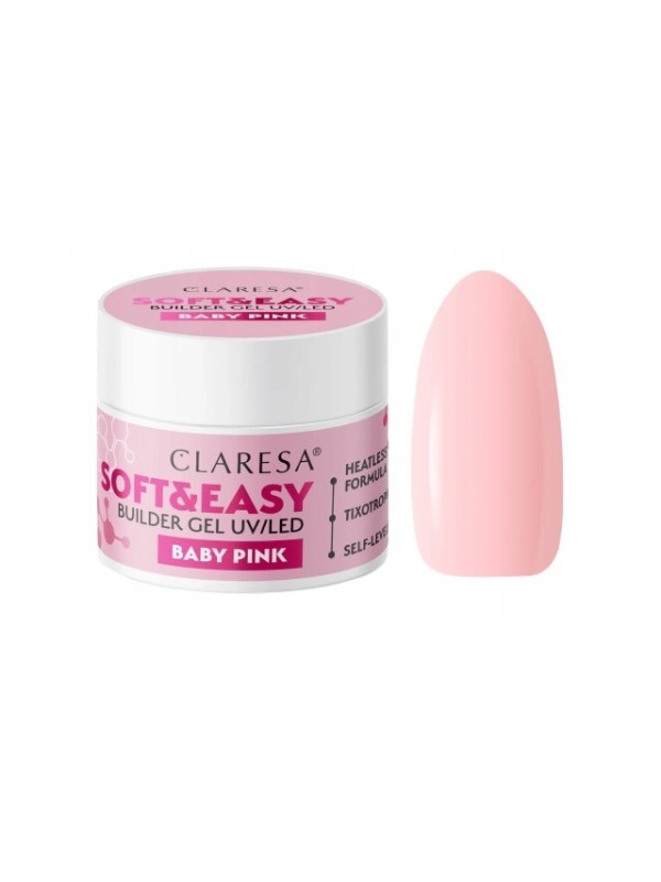 Claresa Soft & Easy Żel budujący do paznokci Baby Pink 45 g