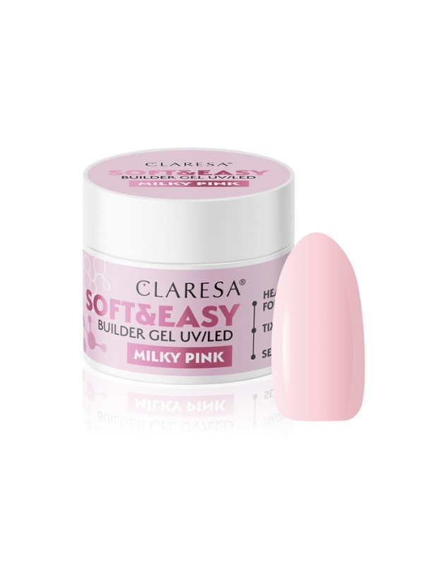 Claresa Soft & Easy Żel budujący do paznokci Milky Pink 45 g