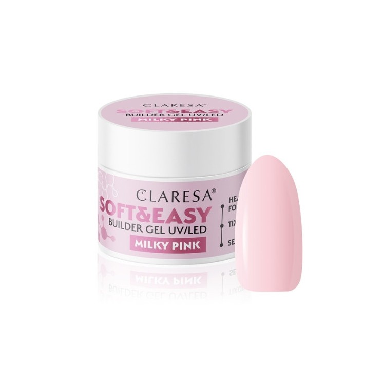 Claresa Soft & Easy Nail Building Gel Milky Pink 45 g
