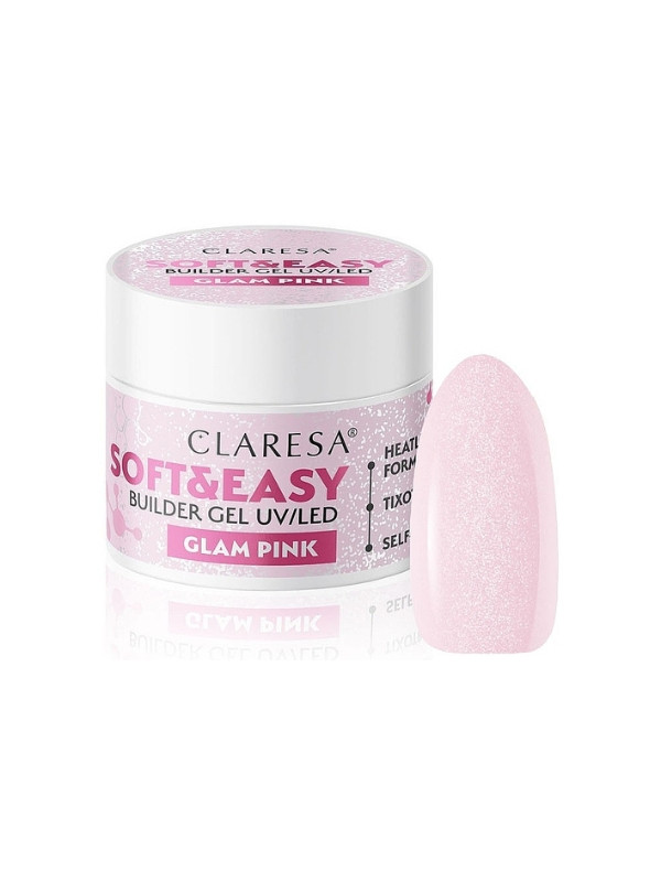 Claresa Soft & Easy Żel budujący do paznokci Glam Pink 45 g